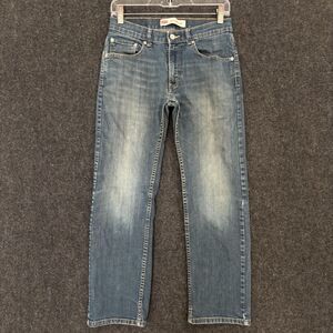 Levi's 505 Jeans Boys 16 Regular 28x28 Blue Straight Stretch Denim Medium Wash
